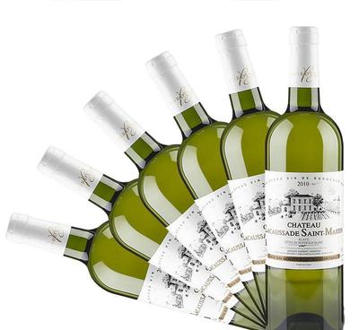 進口法國布萊依葡萄酒年份2010圣馬丁古堡白葡萄酒750ML