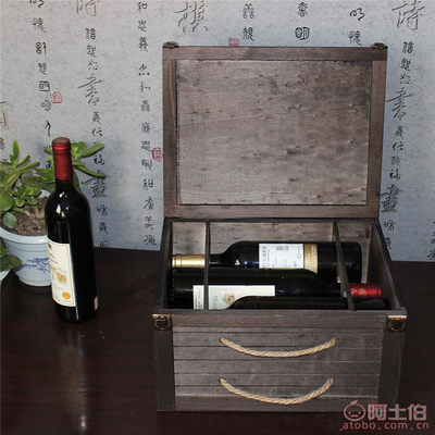 【浩達廠家熱銷紅酒禮盒六支裝精美做工木制酒盒紅酒木箱可印logoHD-376】曹縣青菏街道辦事處浩達工藝品廠 - 產(chǎn)品庫