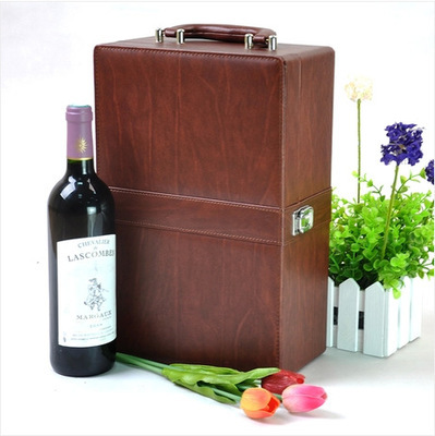 【暢豪特價(jià)促銷(xiāo) 雙只紅酒皮盒 紅酒禮盒 葡萄酒盒拉菲葡萄酒盒】?jī)r(jià)格,廠家,圖片,酒類(lèi)包裝,義烏市暢豪飾品-