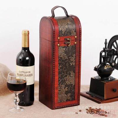 【廠家直銷訂做紅酒包裝盒單支裝葡萄酒禮盒懷舊復古創(chuàng)意C04-4長12cm寬12cm高35cm】義烏市森廣電子商務商行 - 產(chǎn)品庫